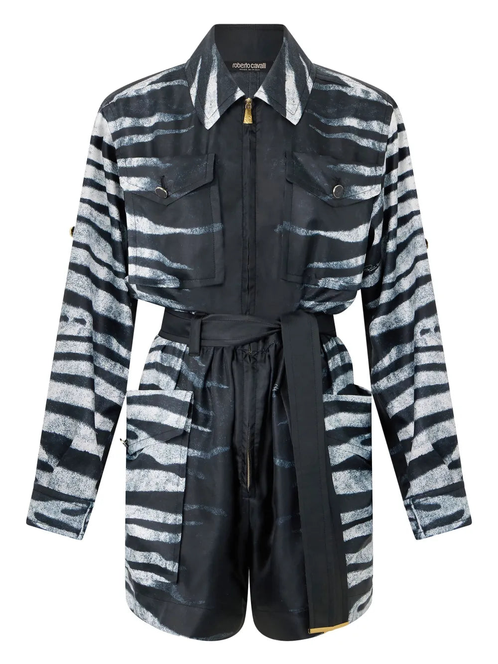 Zebra-Print Jumpsuit
