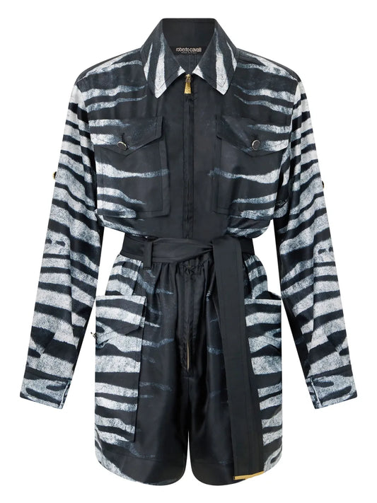 Zebra-Print Jumpsuit