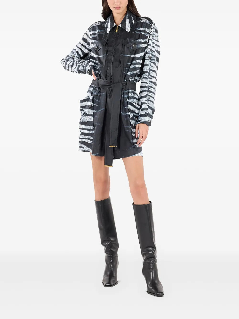 Zebra-Print Jumpsuit