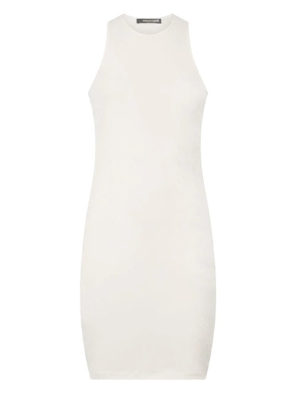 Ripped-Effect Mini Dress