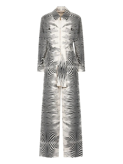 Zebra-Print Jumpsuit