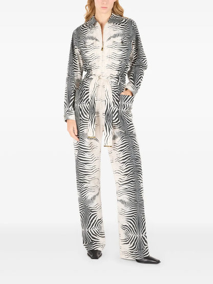 Zebra-Print Jumpsuit