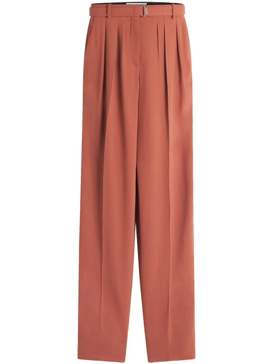 Pressed Crease High-Waisted Trousers