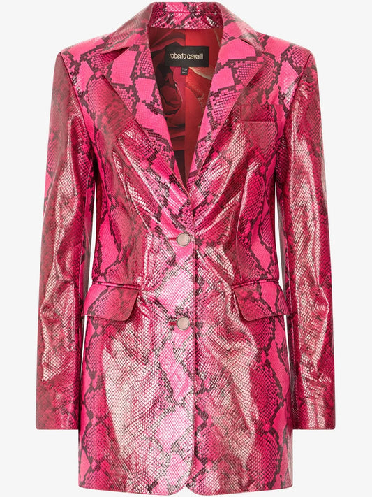 Snake-Print Blazer