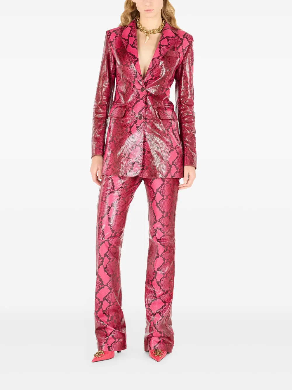 Snake-Print Blazer