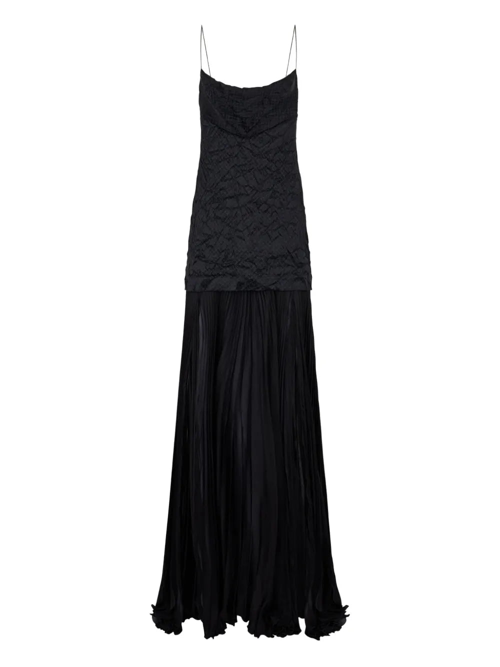 Crinkle Silk Maxi Dress