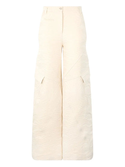 Zebra-Jacquard Cargo Trousers