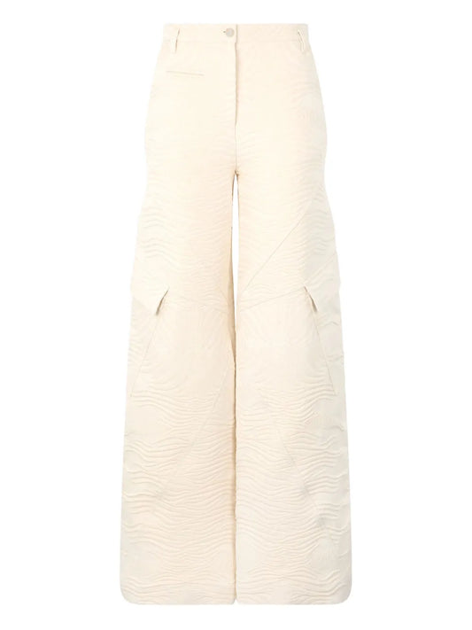 Zebra-Jacquard Cargo Trousers