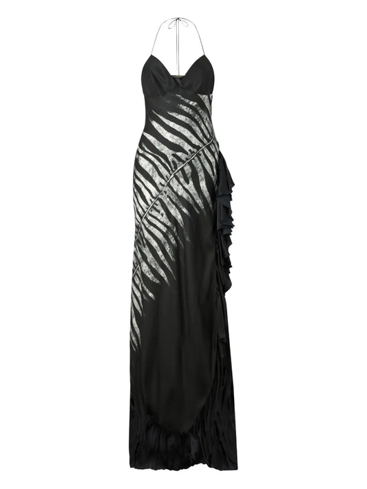 Zebra-Print Maxi Dress