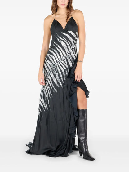 Zebra-Print Maxi Dress