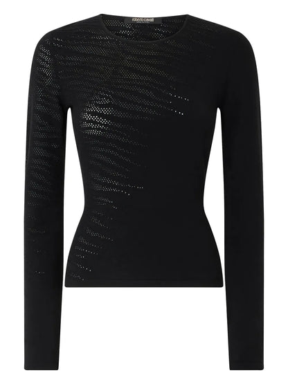 Perforated Long-Sleeve Top