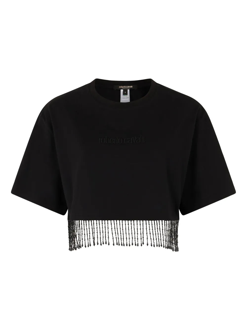 Beaded-Fringe Crop Top