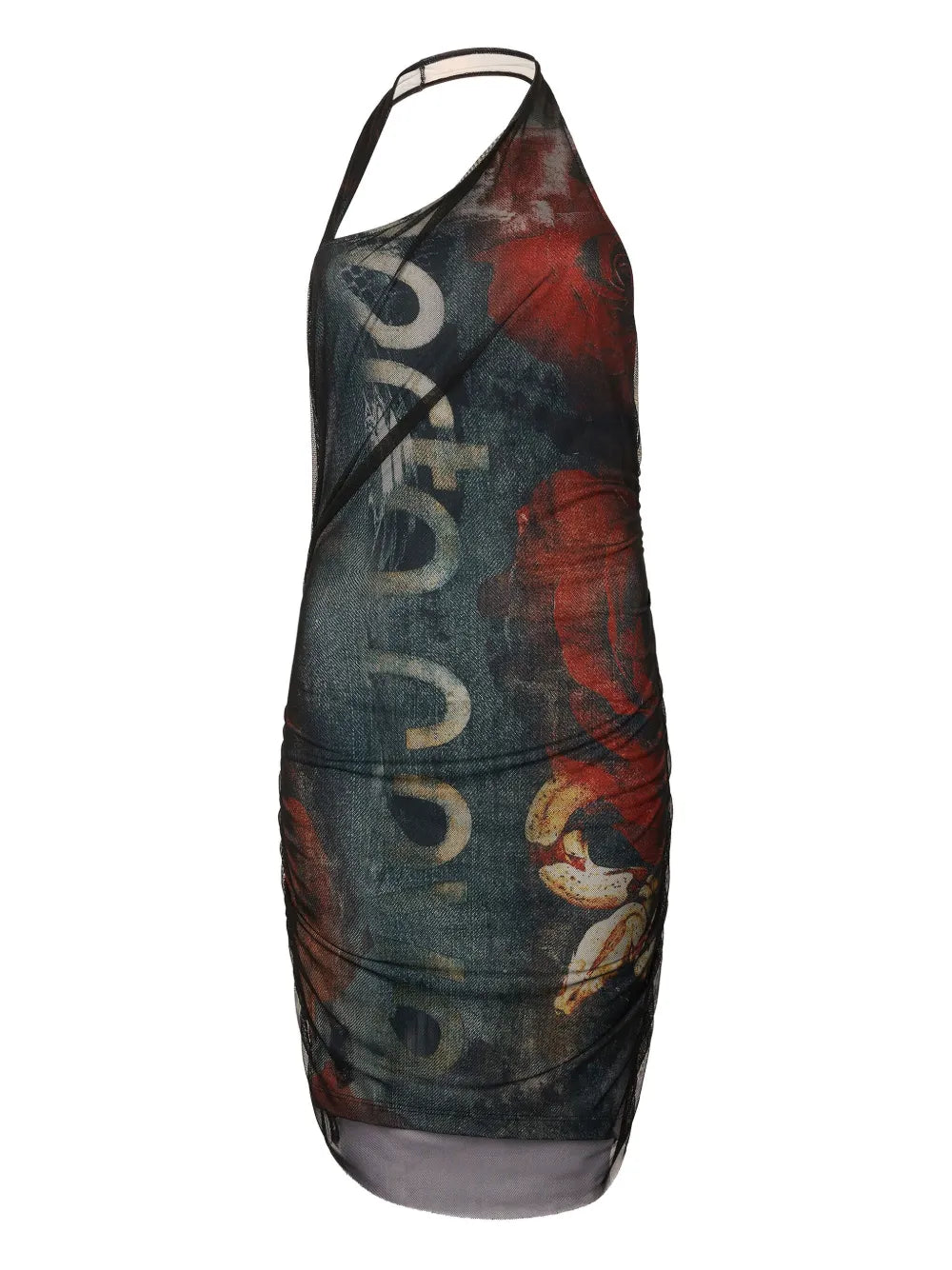 Abstract-Print Mini Dress