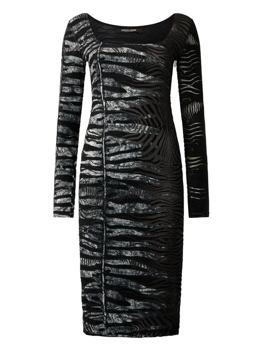 Zebra-Print Mini Dress