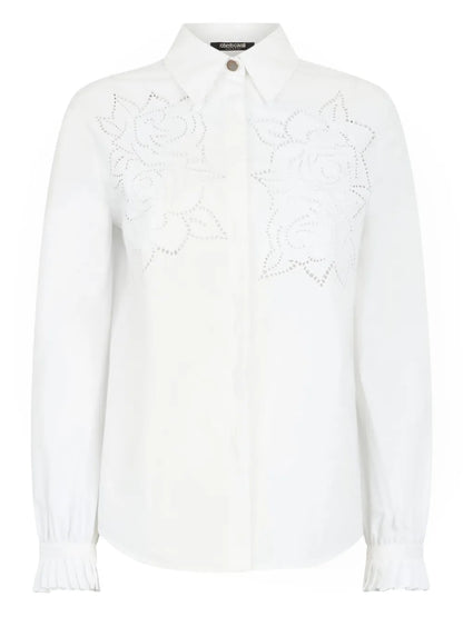 Floral-Embroidered Shirt