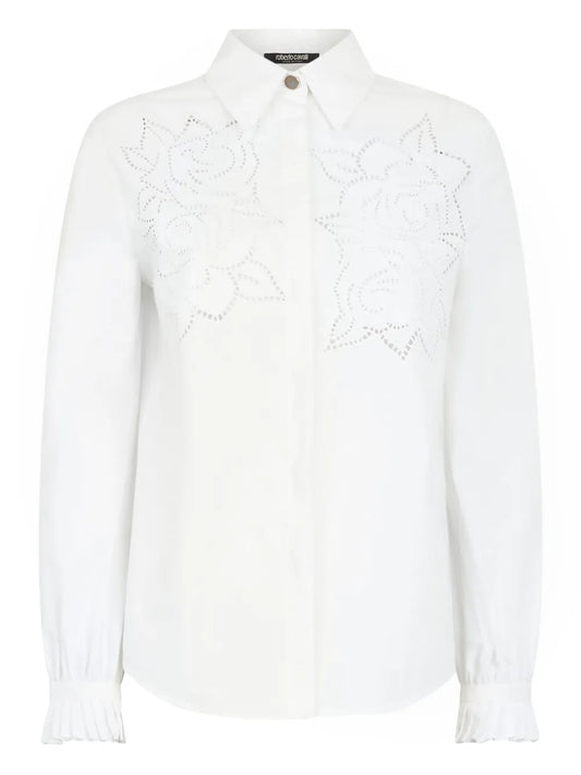Floral-Embroidered Shirt