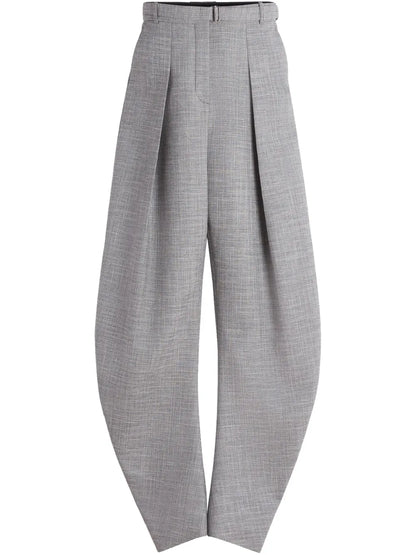Belted Tapered Trousers