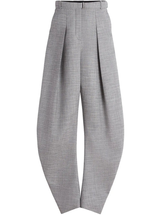 Belted Tapered Trousers