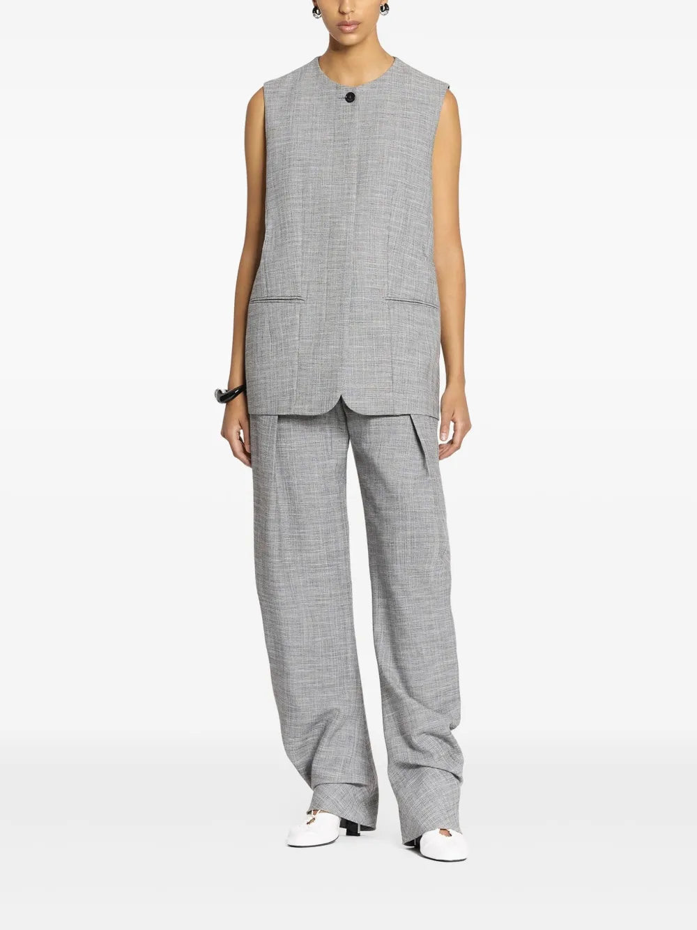 Belted Tapered Trousers