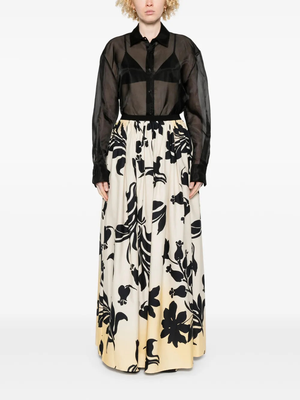 Floral-Print Maxi Skirt