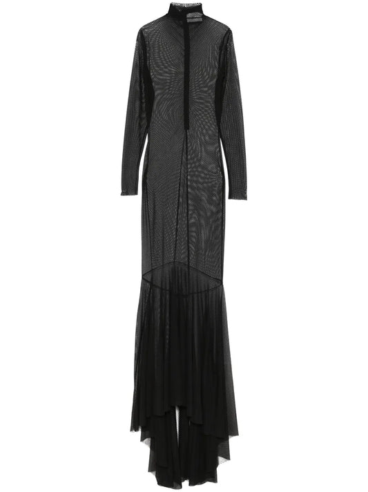 Point D'Esprit Maxi Dress