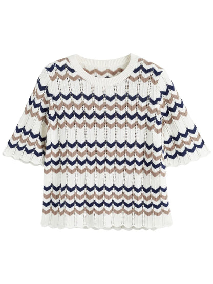 Chevron-Knit Top