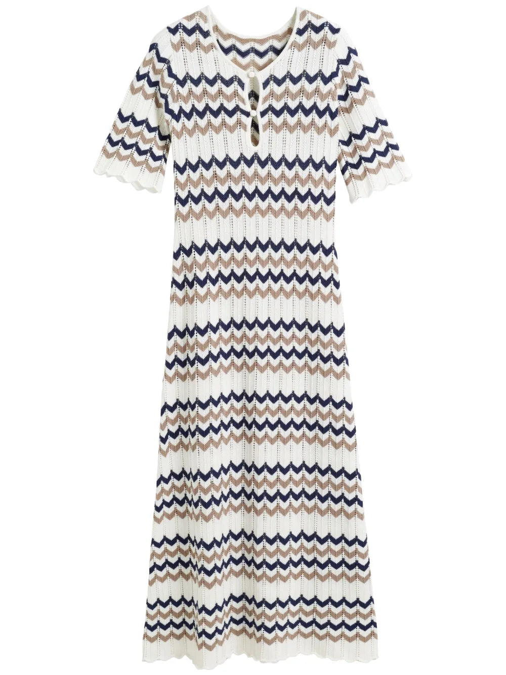 Chevron-Knit Dress