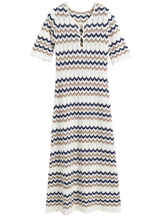 Chevron-Knit Dress