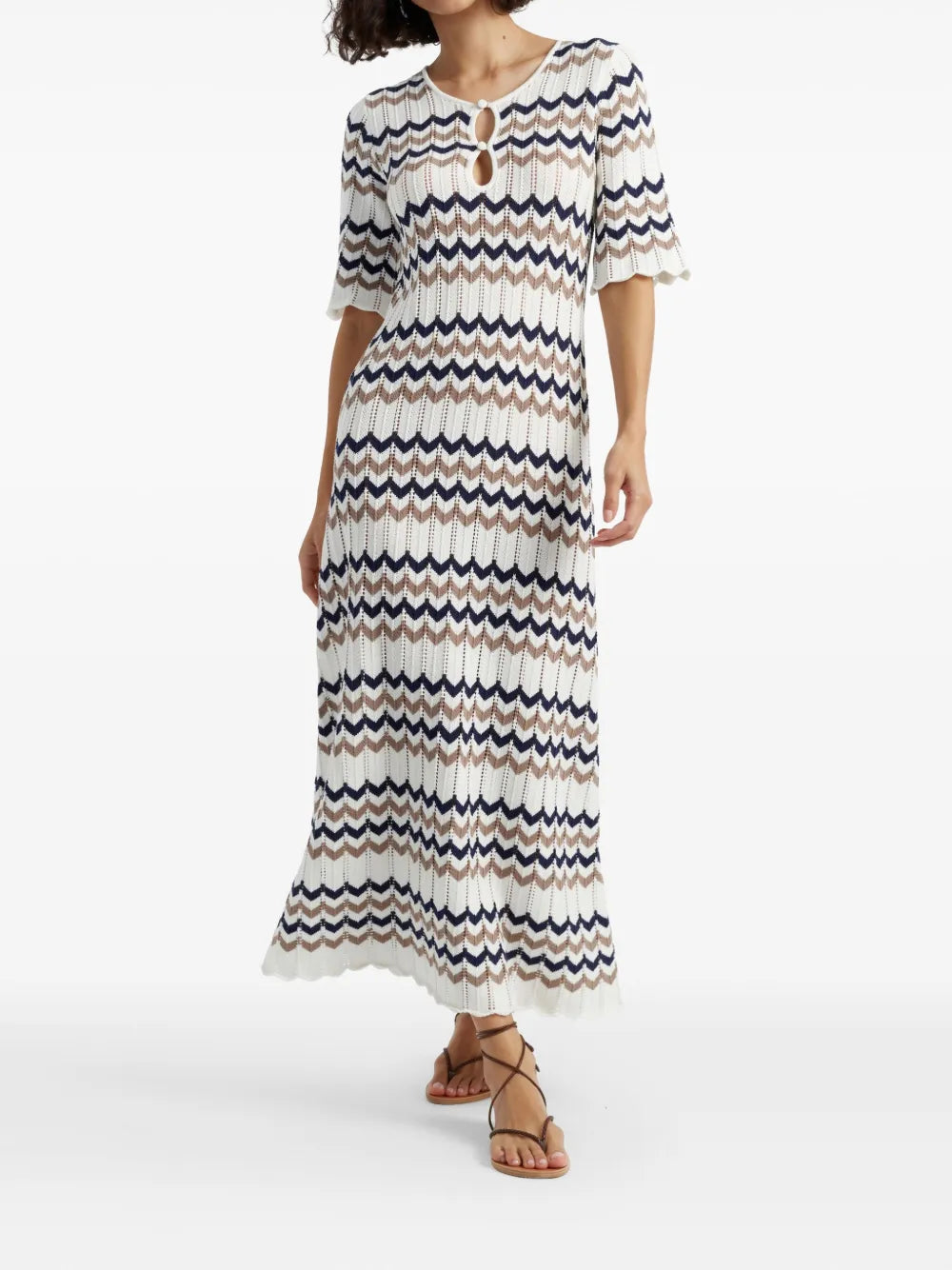 Chevron-Knit Dress