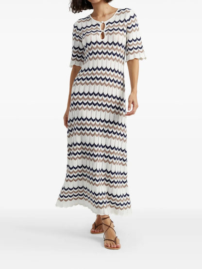 Chevron-Knit Dress