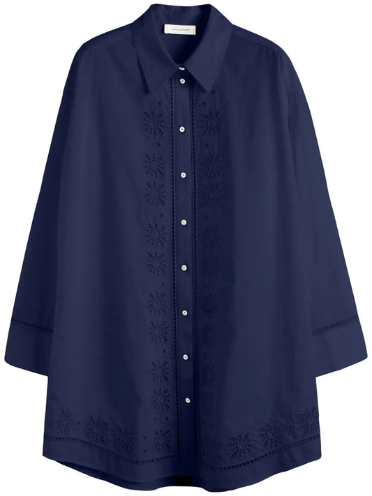 Broderie-Anglaise Shirt Dress