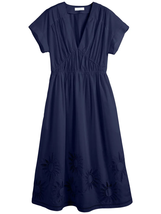 Broderie-Anglaise Midi Dress