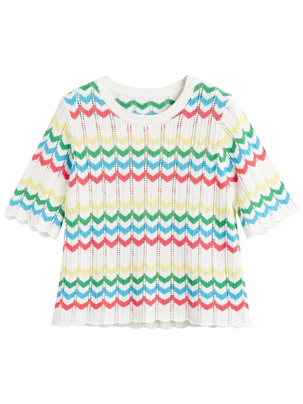 Chevron-Knit T-Shirt