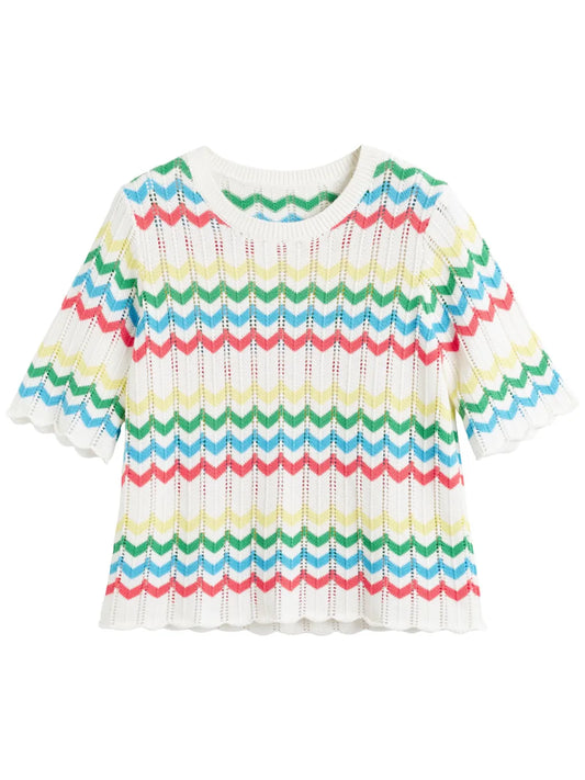 Chevron-Knit T-Shirt