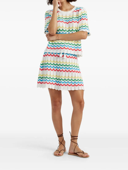 Chevron-Knit T-Shirt