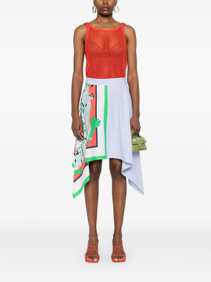 Mix-Print Mini Skirt