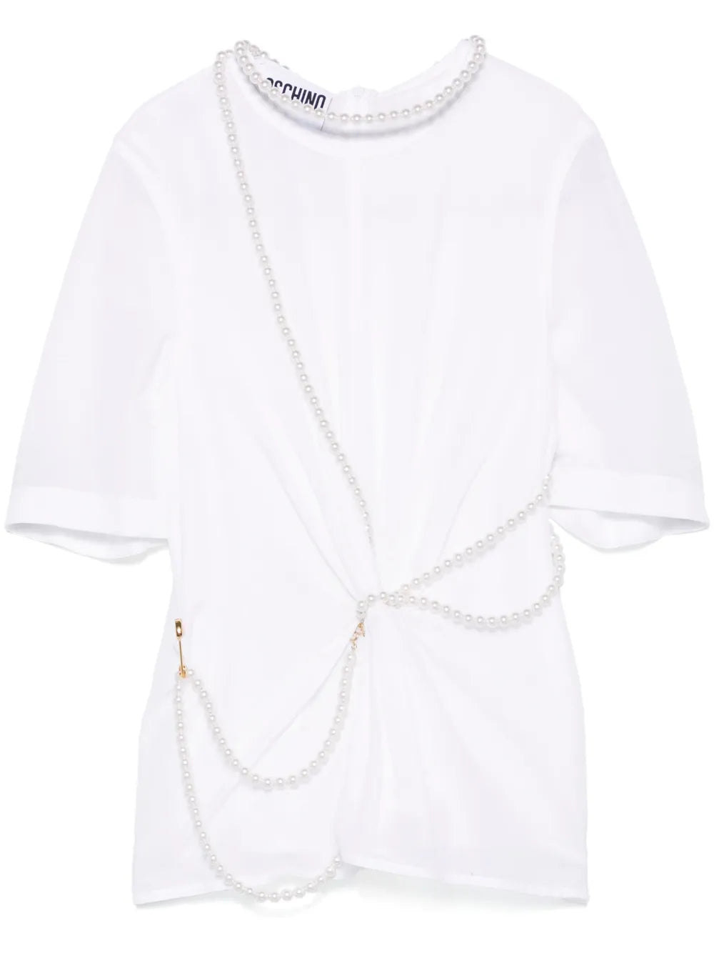Faux Pearl-Detail T-Shirt