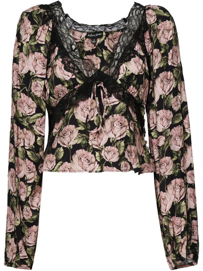 Floral-Print Blouse