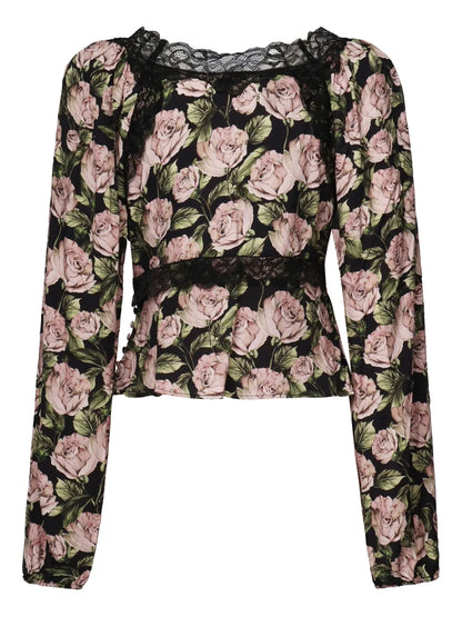 Floral-Print Blouse