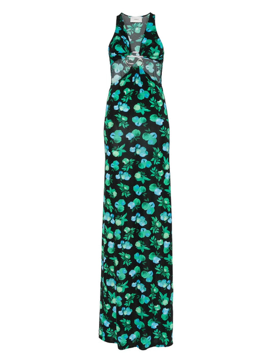 C-Logo Printed Maxi Dress