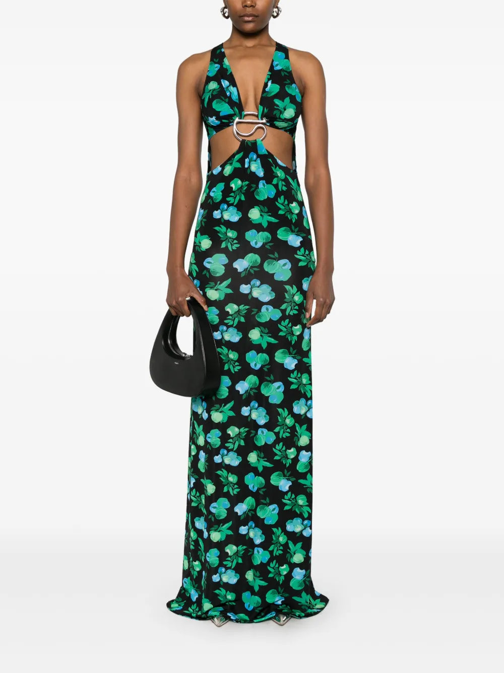 C-Logo Printed Maxi Dress