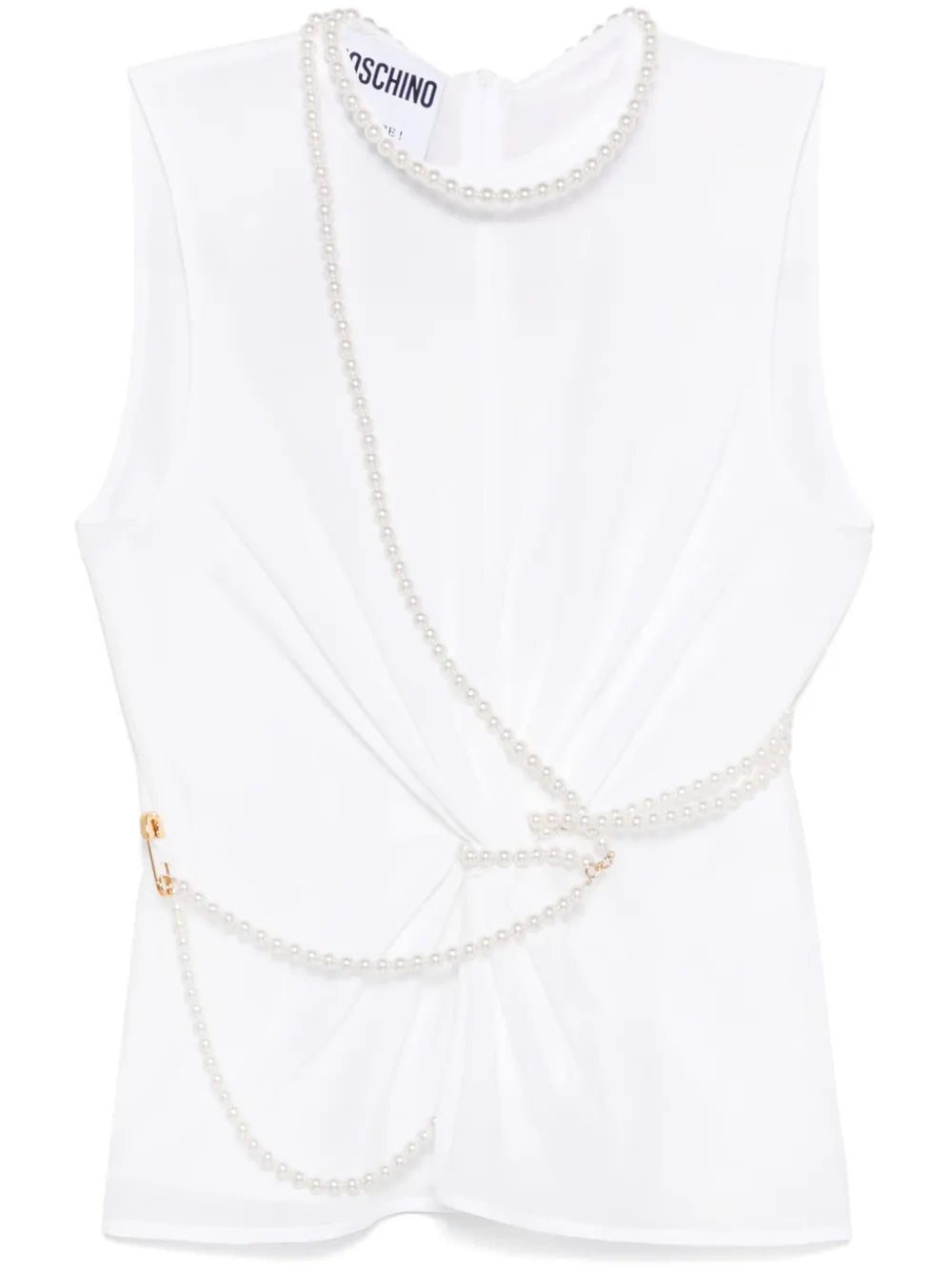 Faux Pearl-Detail Tank Top
