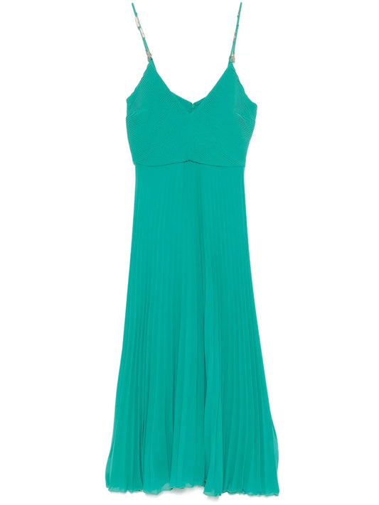 Pleated Midi Dress