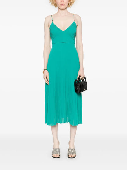 Pleated Midi Dress