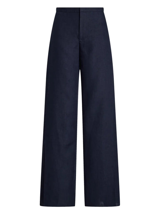 Linen Straight-Leg Trousers