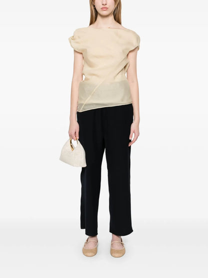 Crepe Straight Trousers