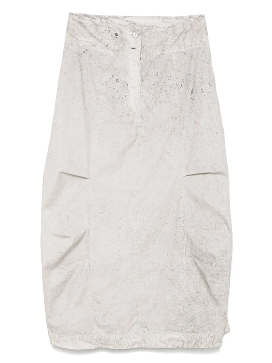 Abstract-Print Midi Skirt