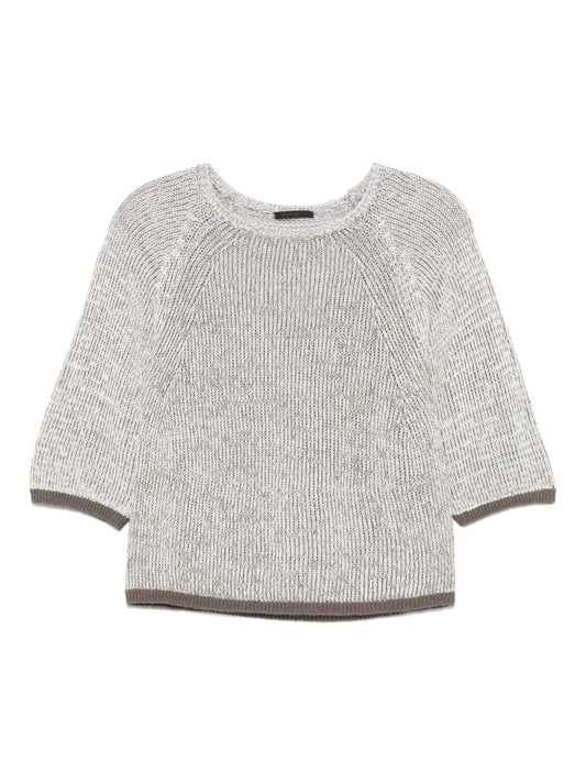 Contrast-Trim Sweater