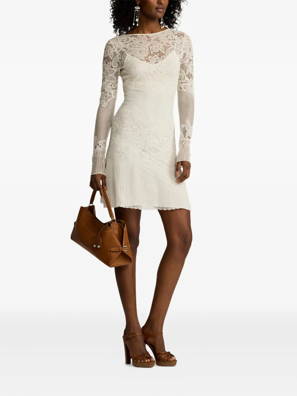 Lace-Embroidered Minidress