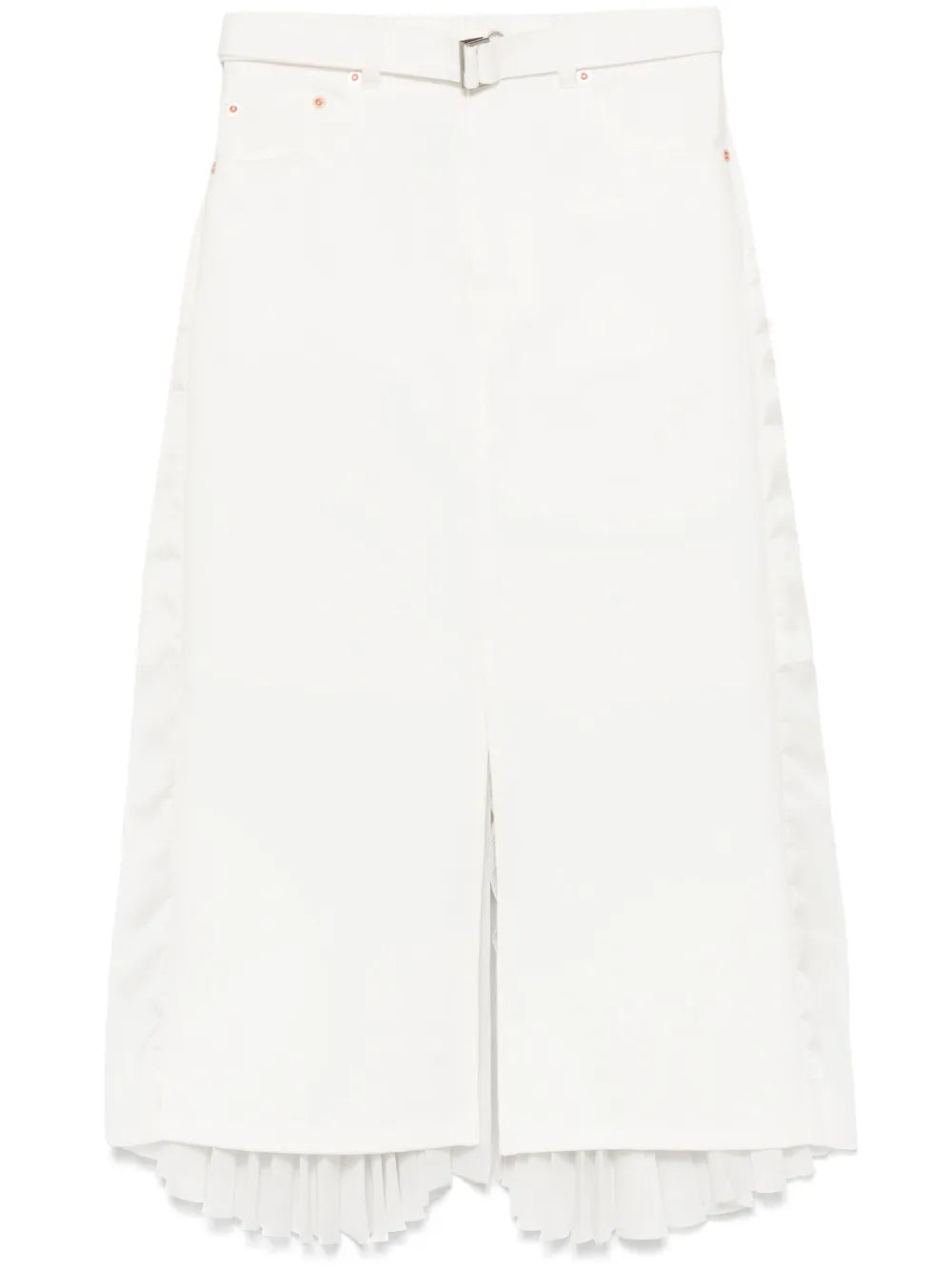 Pleated-Back Midi Skirt